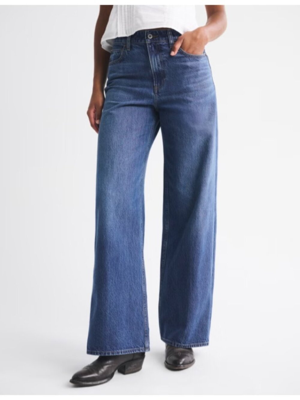 Abercrombie & Fitch Curve Love High Rise Wide Leg Size 26 Short
